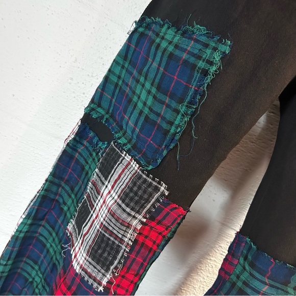 Plaid Patchwork Flare Pants - Picture 9 of 9